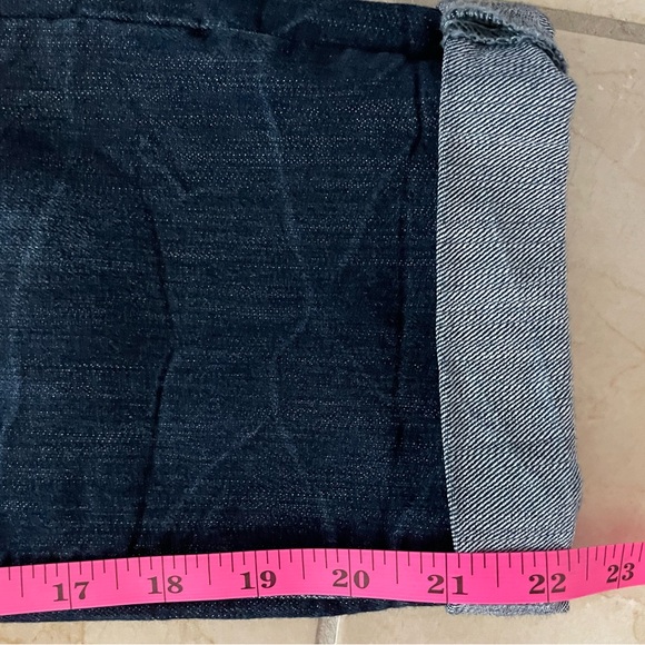 ZCo Women's Distressed Dark Blue Cropped Jeans with embellished back pockets - Picture 7 of 11